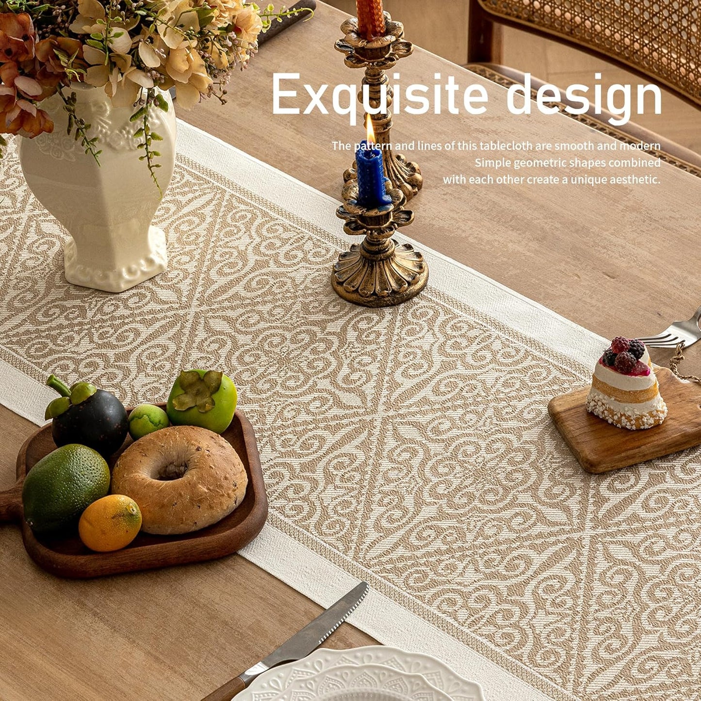 Table Runners 138 Inches,Waterproof Boho Table Runner with Tassel Fringe,Table Runner for Party Coffee Table