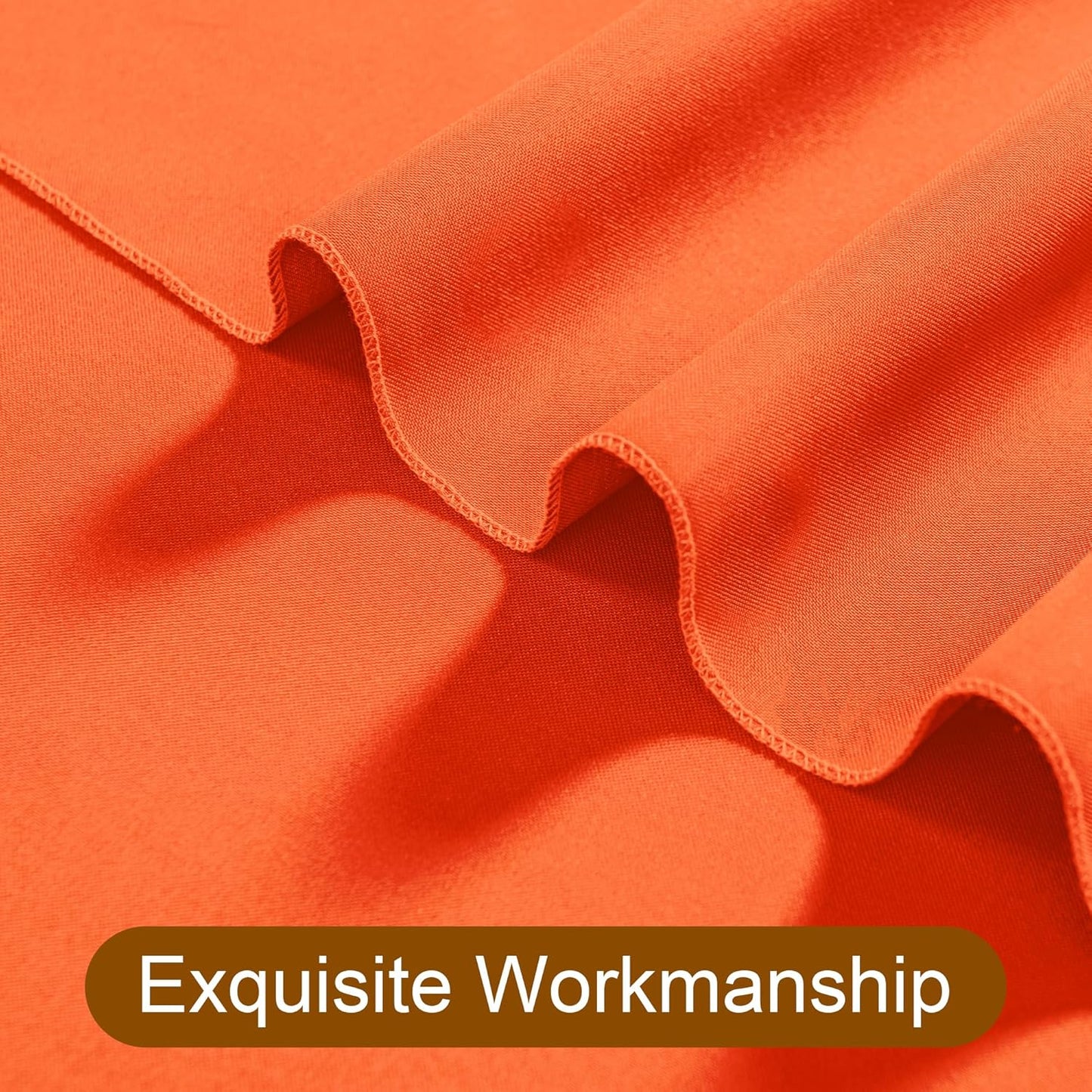 DWCN 10x8 FT Orange Backdrop Curtains for Parties, Photography Backdrop Drapes with Rod Pockets for Wedding Decorations Stage Birthday Family Gatherings, 2 Panels 5ft x 8ft