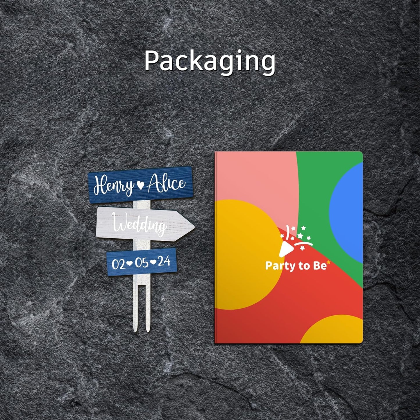 Personalized Ocean Themed Wedding Cake Topper in Wood Custom Bride & Groom Names Initials Wedding Date Cake Decoration (Navy)