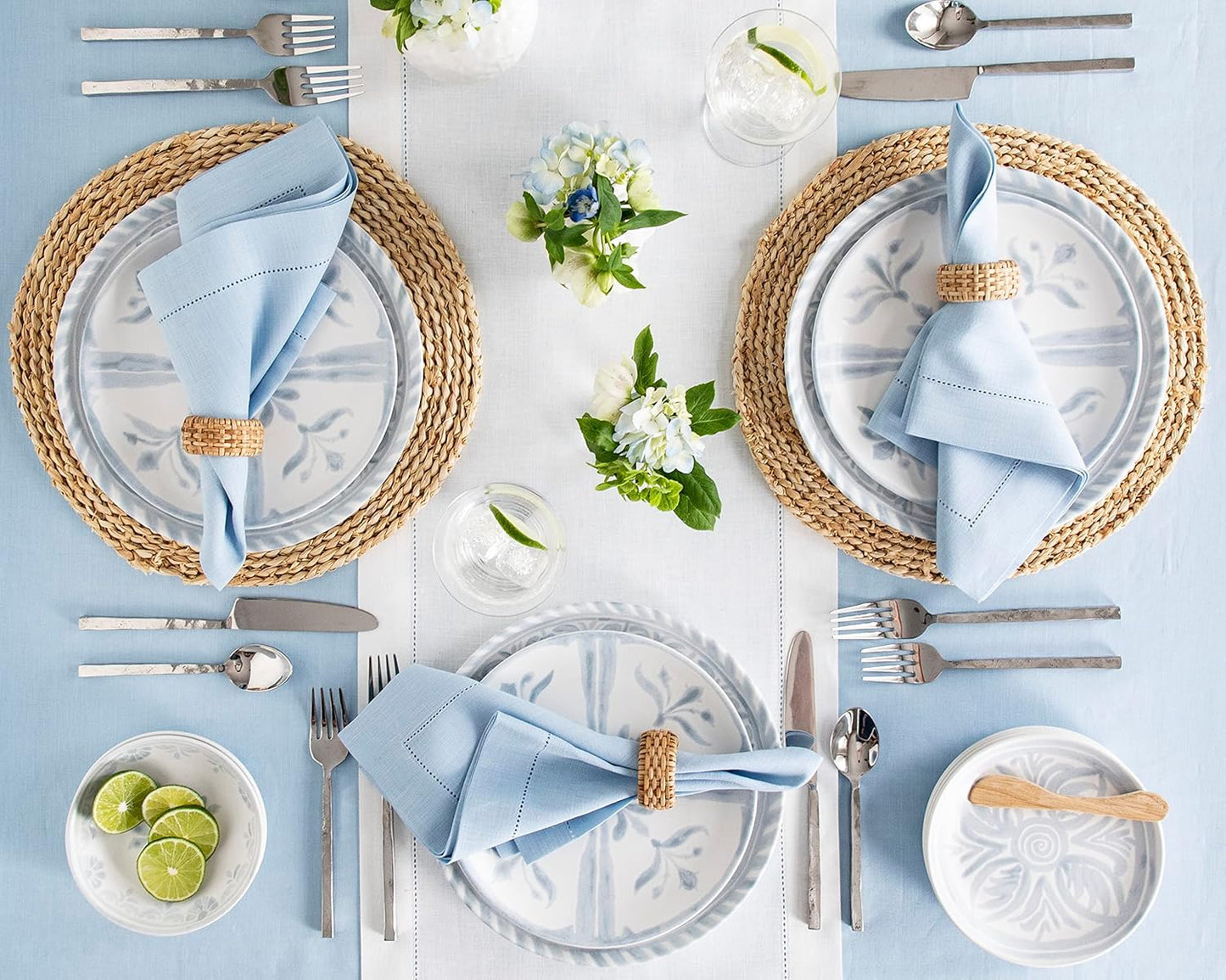 Solino Home Linen White Table Runner 132 Inches Long - 100% Pure Linen Extra Long Table Runner 14 x 132 Inch for Fall, Autumn, Halloween, Thanksgiving, Holiday - Classic Hemstitch