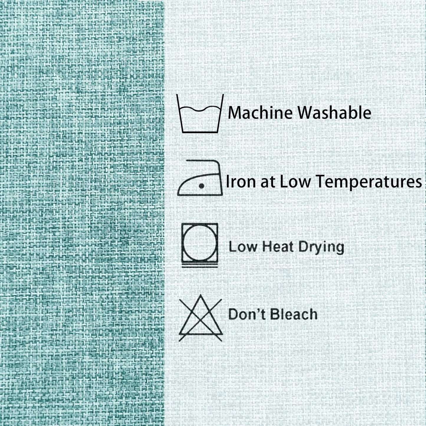 Hiasan 2 Pack Faux Linen Square Tablecloth - Wrinkle and Stain Resistant Washable Table Cloth for Kitchen Dining Room Holiday Table Cover for Party Dinner, Aqua, 60 x 60 Inch