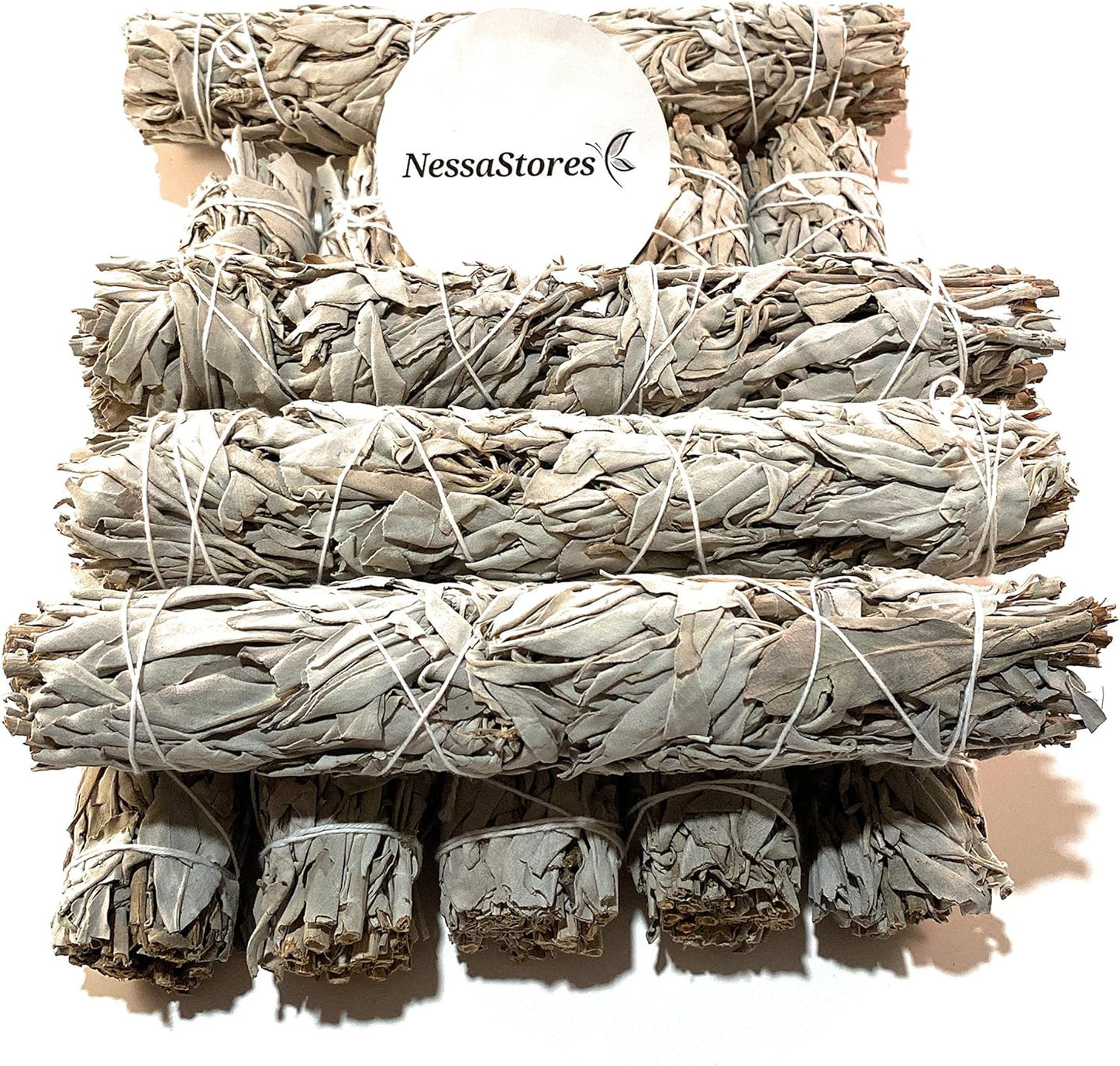 10 pcs California White Sage Extra Large Smudge Sticks, 9-Inch Hand Tied, All Natural, Ethically Sourced for Home Cleansing, Stress Relief, & Clearing Negative Energy JC-139
