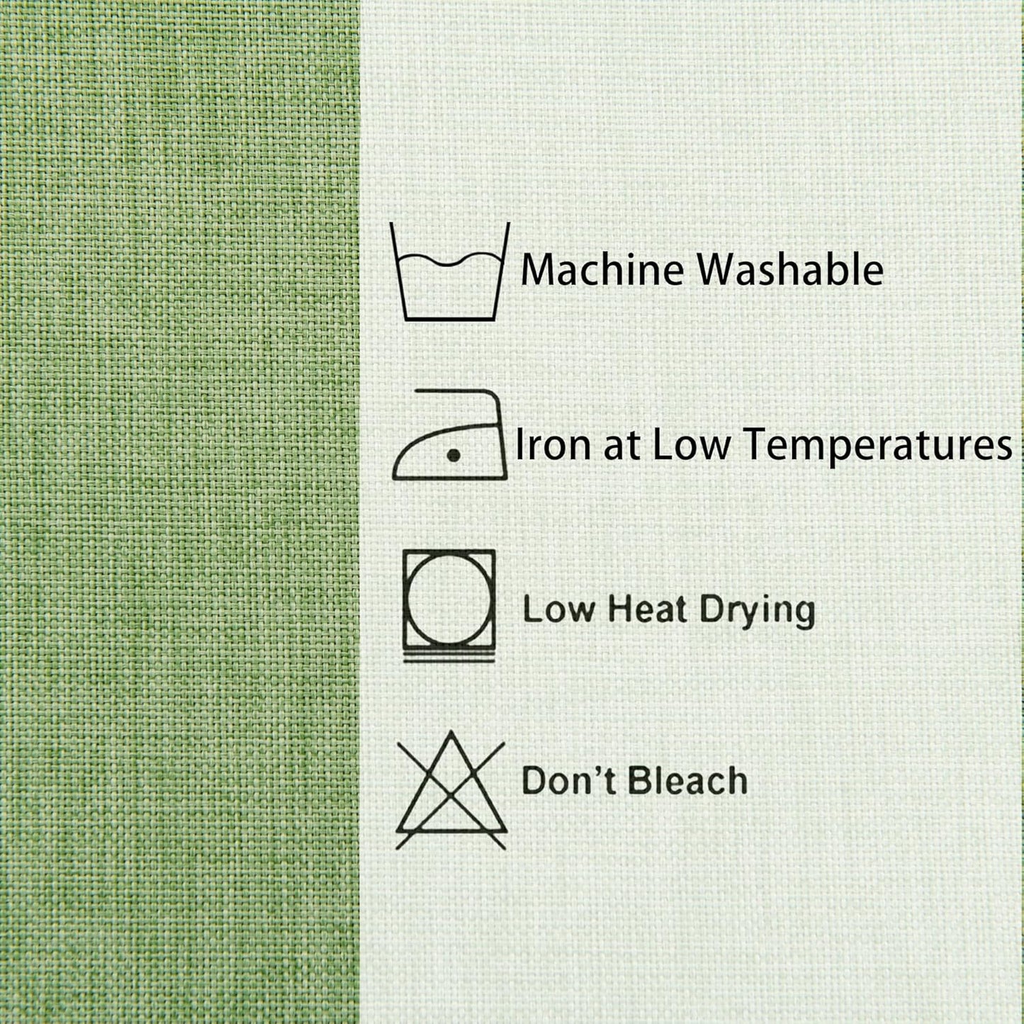 Hiasan Faux Linen Rectangle Tablecloth - Wrinkle and Stain Resistant Washable Decorative Fabric Table Cloth for Kitchen Dining Room Holiday Table Cover for Dinner, Sage Green, 60 x 84 Inch