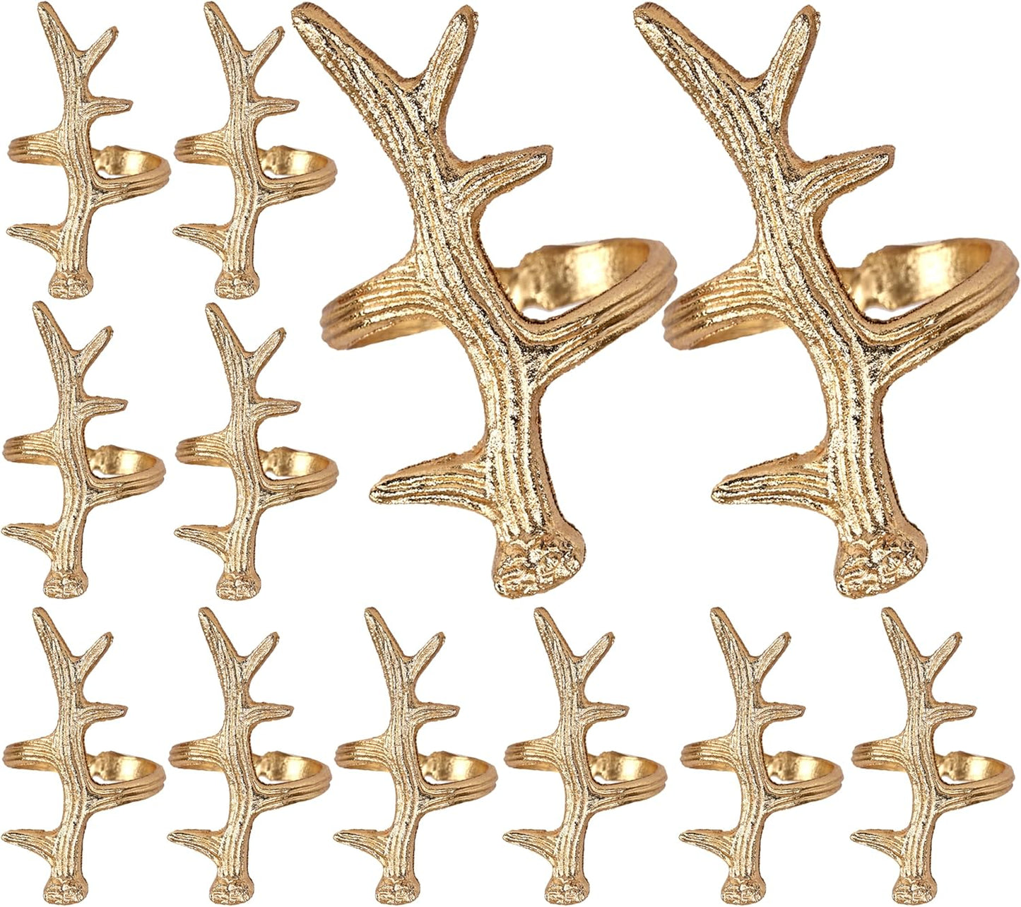 Lightweight Metal Napkin Rings Set of 12 - Napkin Rings Holder for Dinning Table Parties Dining Table, Weddings, and Special Events - Elegant Table Décor for Home & Restaurants (Gold) - CLEENTABLE