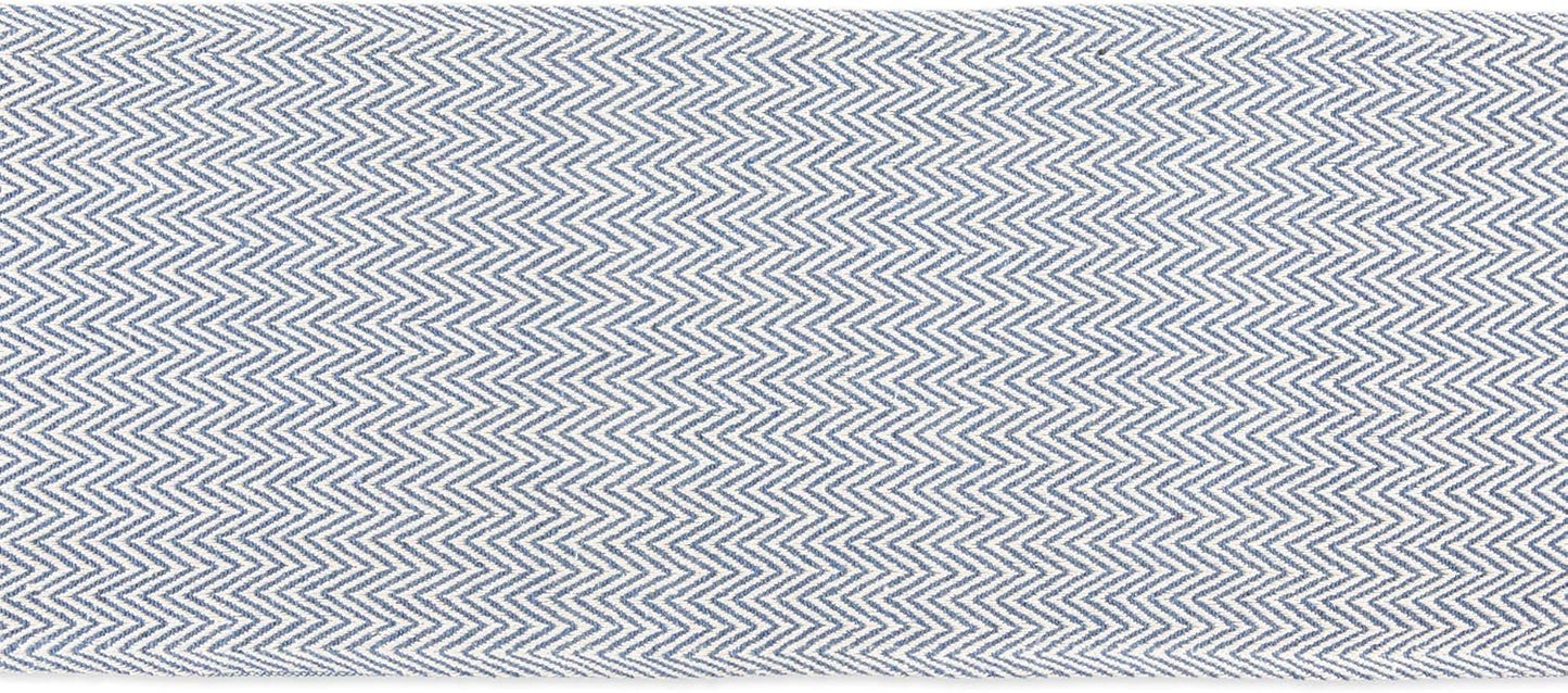 DII Woven Basic Tabletop Collection Chevron Table Runner, 15x72, French Blue