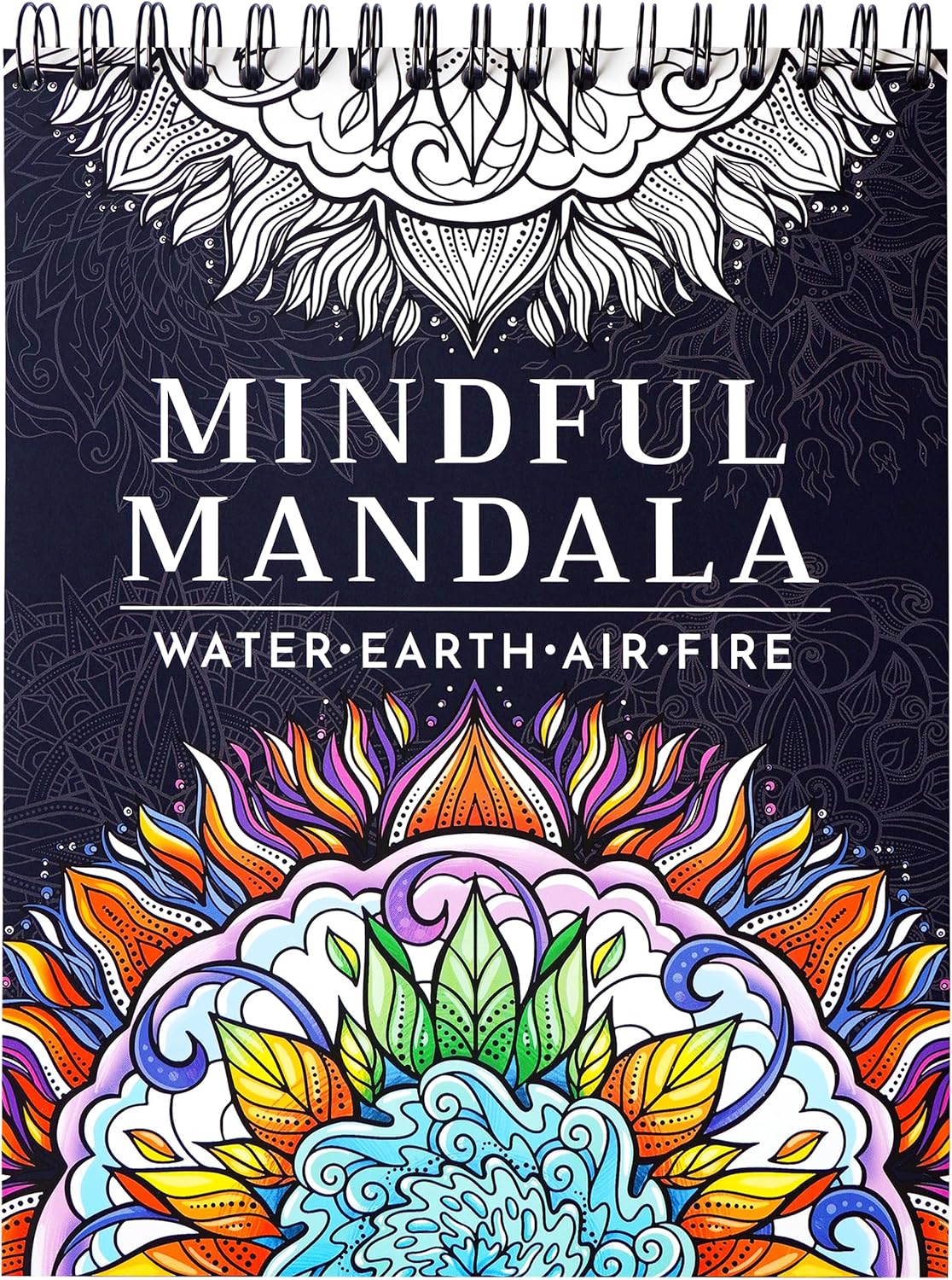 RYVE Mandala Coloring Book for Adults – 50 Unique Mandalas for Relaxation & Stress Relief – Adult Coloring Books Spiral Bound, Adult Coloring Books for Women & Men Mindfulness Coloring Book for Adults