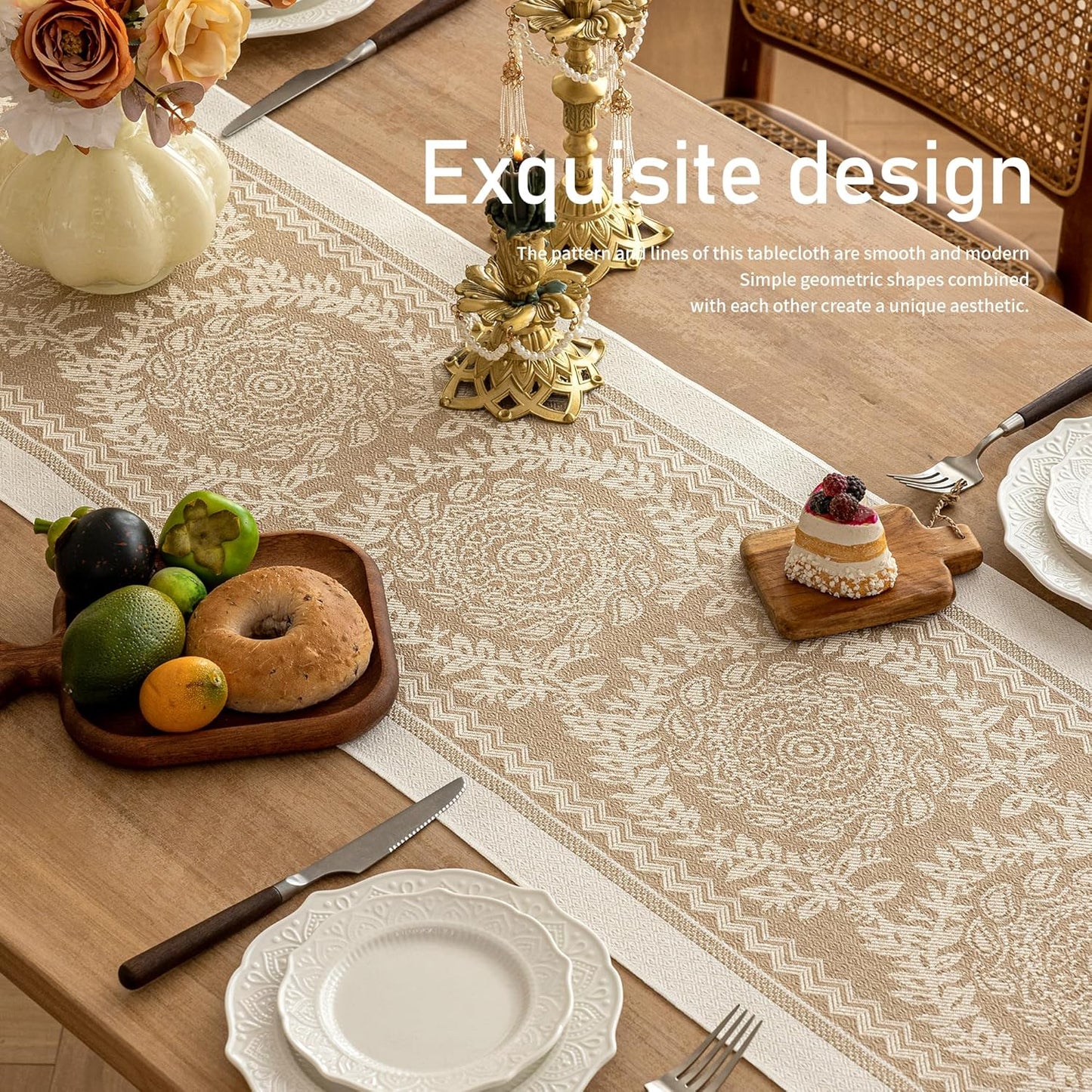 Table Runners 72 Inches Long Waterproof Boho Table Runner with Tassel Fringe,Table Runner for Party Coffee Table