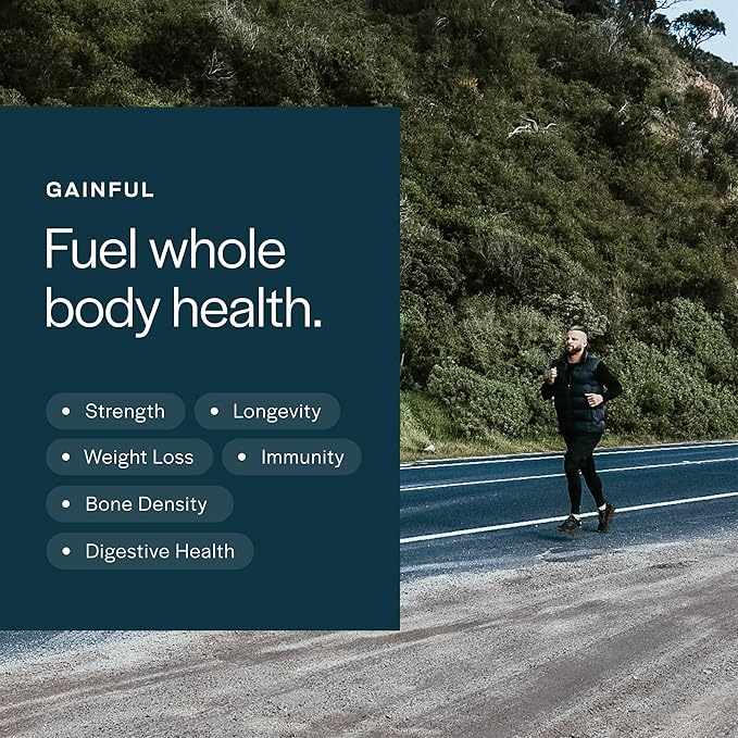 Gainful Everyday Whey Protein Powder, 23g Protein per Serving, Unflavored, Supports Muscle Growth, Recovery, & Daily Nutrition, with Whey Isolate, Casein, & No Artificial Ingredients, 14 Servings