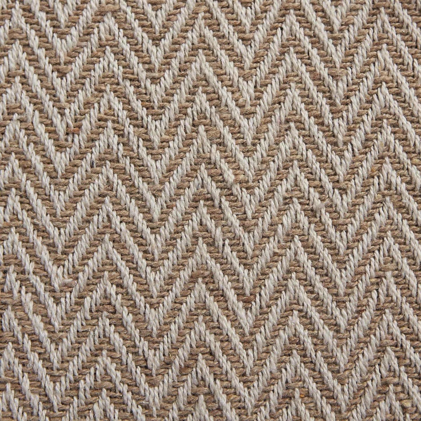 DII Woven Basic Tabletop Collection Chevron Table Runner, 15x72, Stone