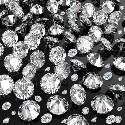 Hicarer 800 Pieces Diamond Decorations Acrylic Diamond Table Scatter Crystals for Table for Vase Fillers Party Decorations (20, 12, 10, 6, 3mm,Clear)