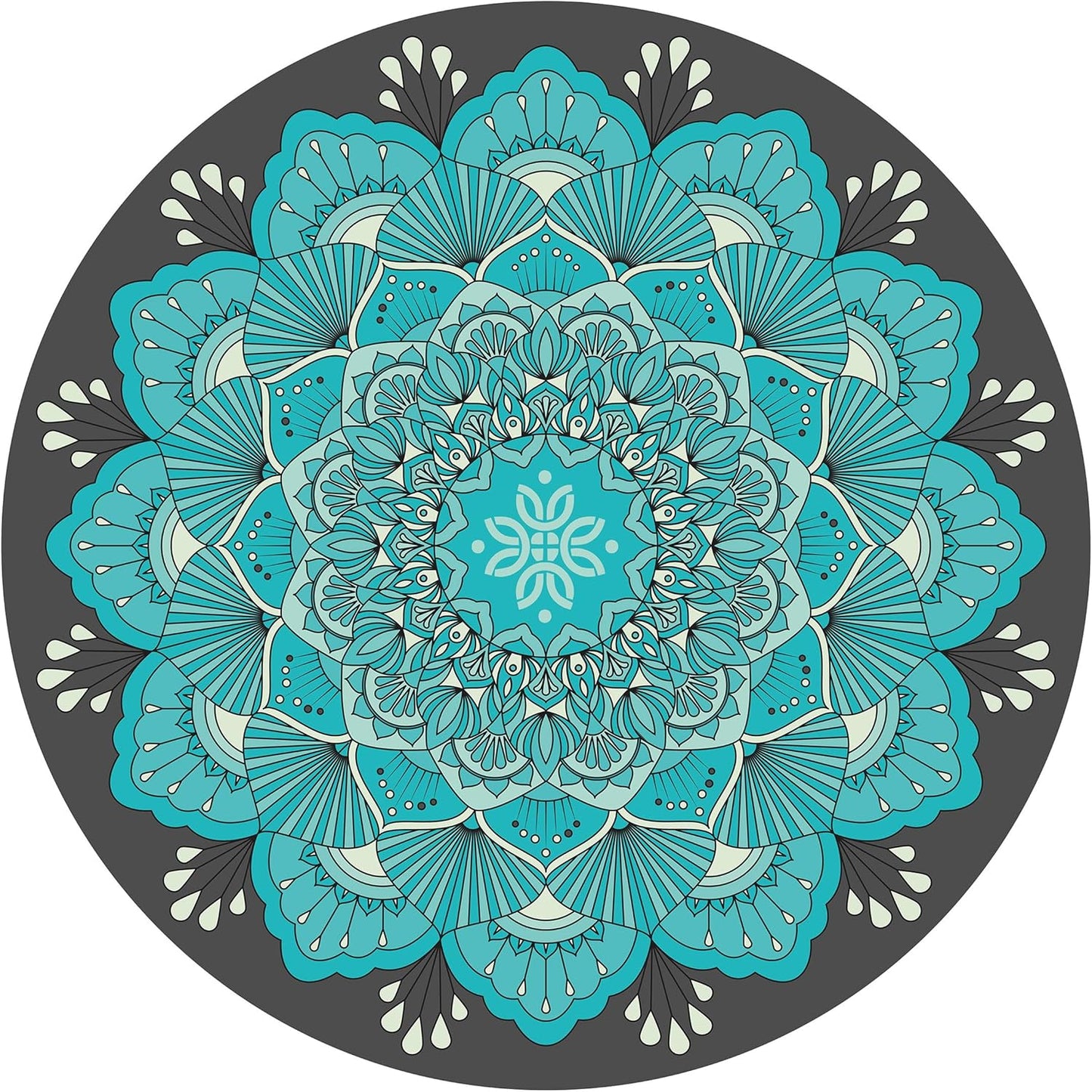 Pilates Mat Round Oversize Yoga Mat Suede Rubber Non-Slip Dia 140cm Exercise Mat Meditation Mat Workout Mat for Home Outdoor