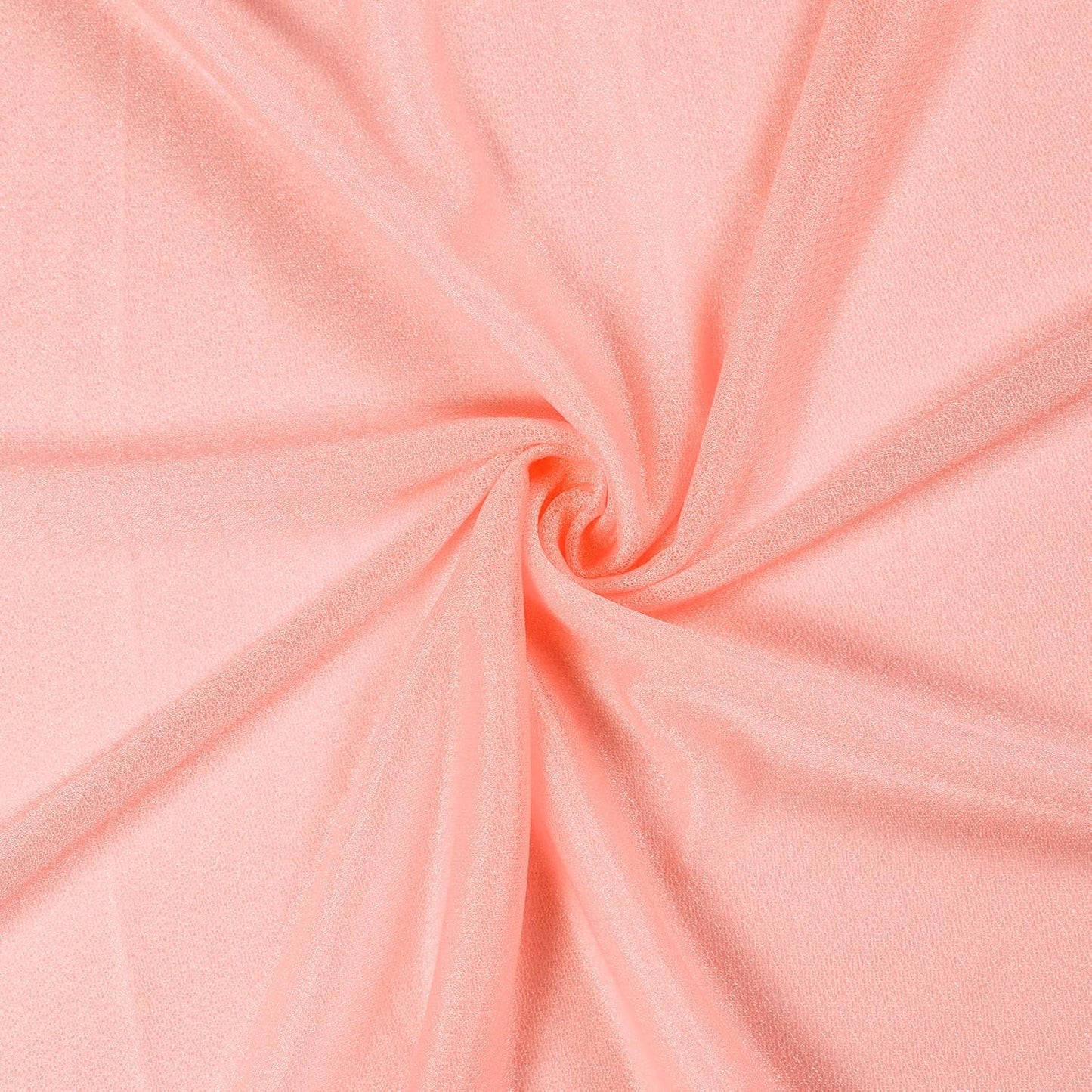 VDS Pack of 4 Panel (30 Inch X 20 Feet) Wedding Arch Draping Fabric Sheer Chiffon Fabric Drapery for Wedding Ceremony Reception Swag Backdrop Canopy Chuppah ARBO Altars Decoration (Peach)
