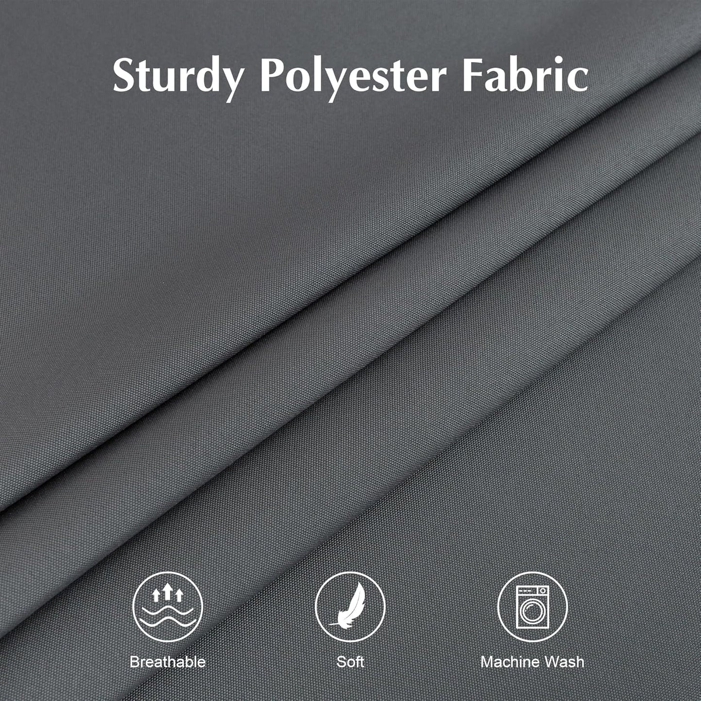 2 Pack Square Table Cloth 52X52 Inch Grey Washable Fabric Tablecloth Polyester Solid Dining Table Cover for Birthday Party Dinner Holiday Outdoor Indoor