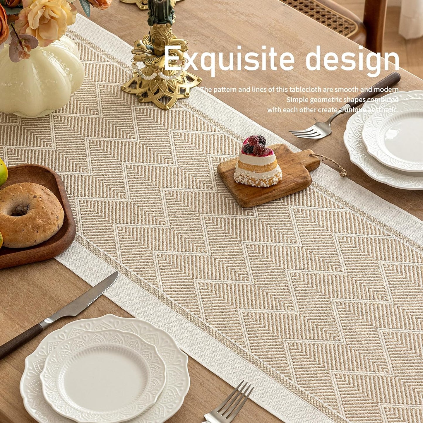 Table Runners 95 Inches,Waterproof Boho Table Runner with Tassel Fringe,Table Runner for Party Coffee Table