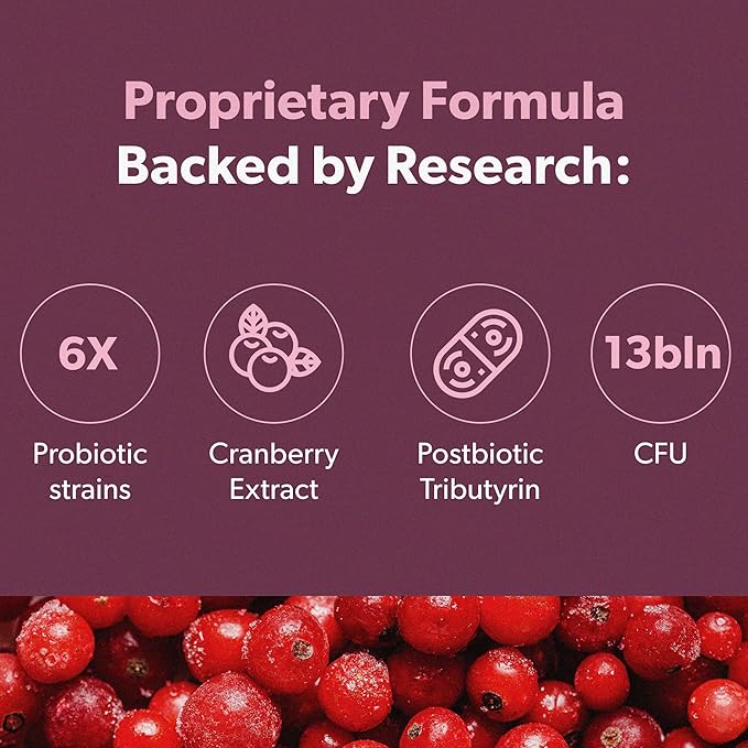 BIOMA Feminine Health Synbiotic - Women's Health Supplement for Healthy Vaginal pH, Urinary Tract & Digestive Support - with Probiotics, Cranberry & Tributyrin - 180 Capsules (3 Pack, 90-Day Supply)