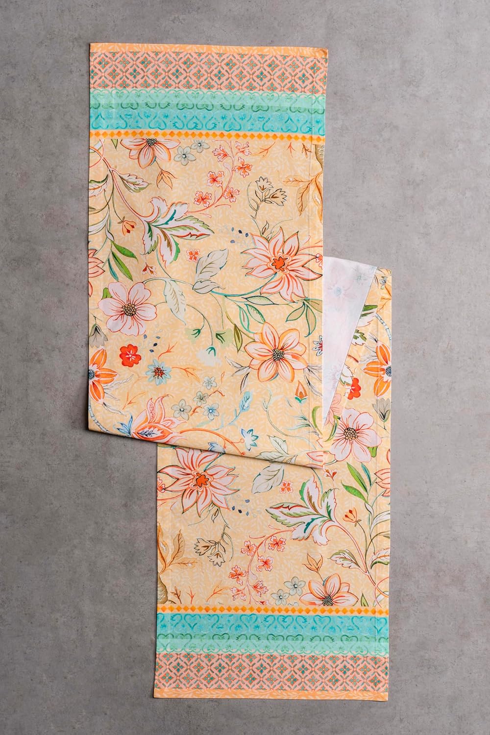 Maison d' Hermine Table Runner 100% Cotton Double Layer Table Runners 72 inches Long Decorative for Home Kitchen Dining Party Wedding Bridal Shower Spring Summer (Luxury Loft – Peach, 14.50" x 72")