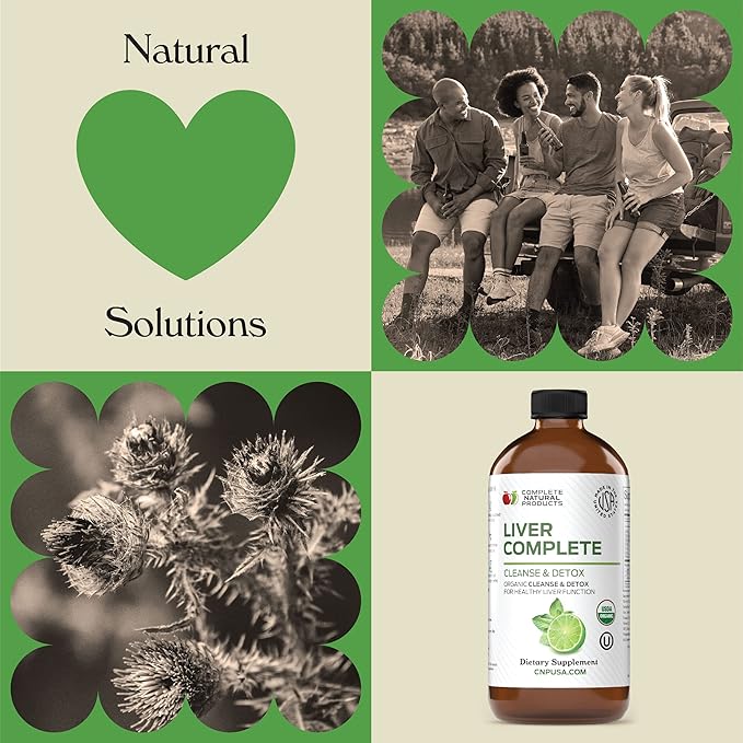 Complete Natural Products Liver Complete 12oz - Organic Liquid Liver Cleanse & Detox Supplement for High Enzymes, Fatty Liver, Liver Support