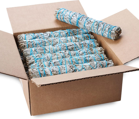 100 Pack 9 Inch White Sage Smudge Stick - Extra Large Smudging Wand Incense Stick for Cleansing, Purifying, Healing, Meditation, Yoga, Blessing
