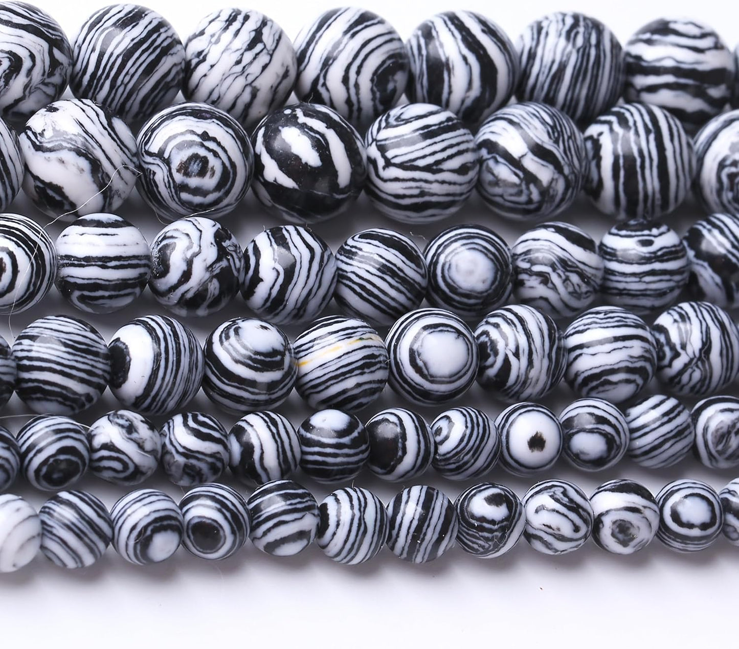 Black Peacock Turquoise Stone Beads Gemstone Round Crystal Energy Jade Beads Stone Beads for Jewelry Making DIY Bracelet Necklace Jewelry Making 1 Strand 15.5inch 60PCS 6MM