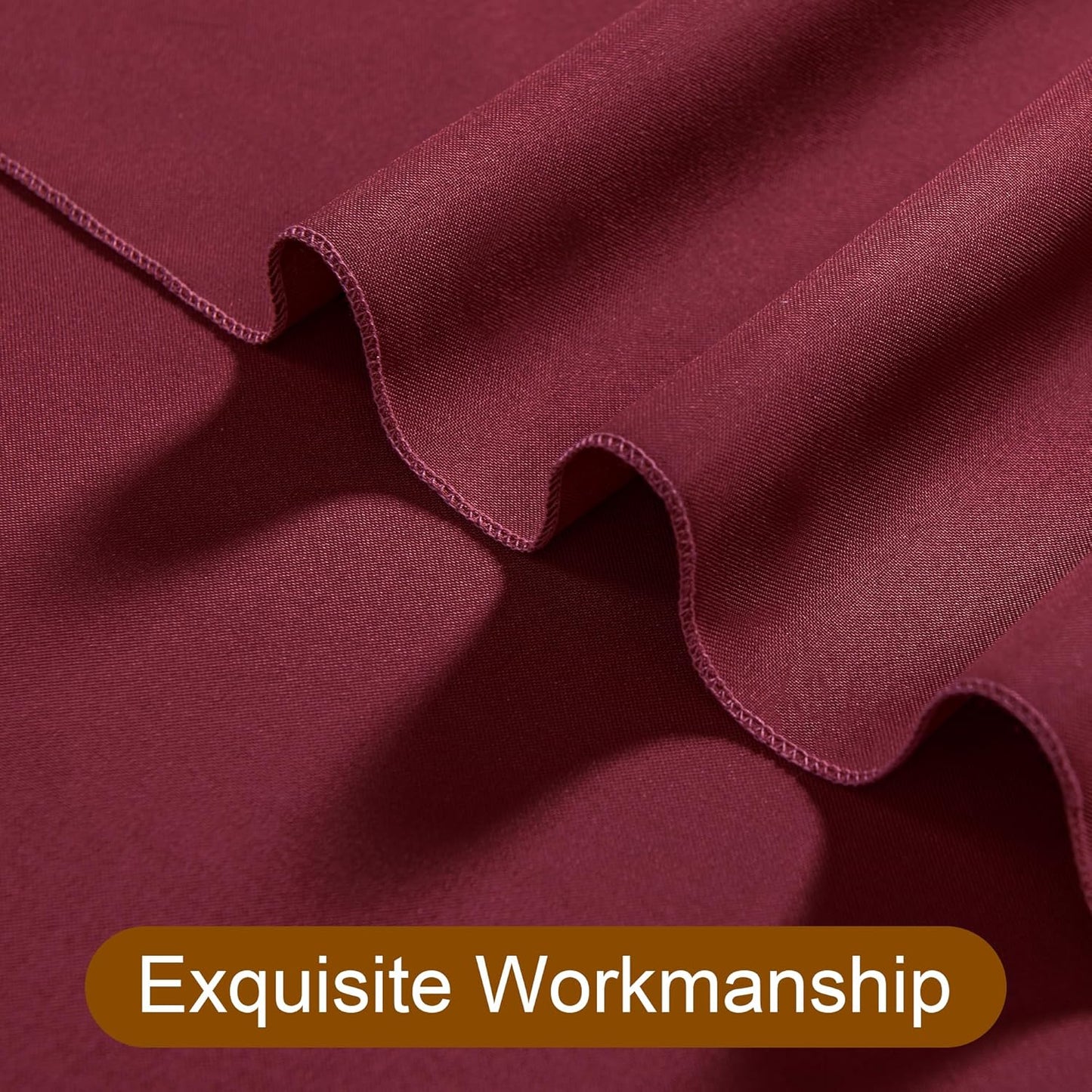 DWCN 10x10 FT Burgundy Backdrop Curtains for Parties, Photography Backdrop Drapes with Rod Pockets for Wedding Decorations Stage Birthday Family Gatherings, 2 Panels 5ft x 10ft