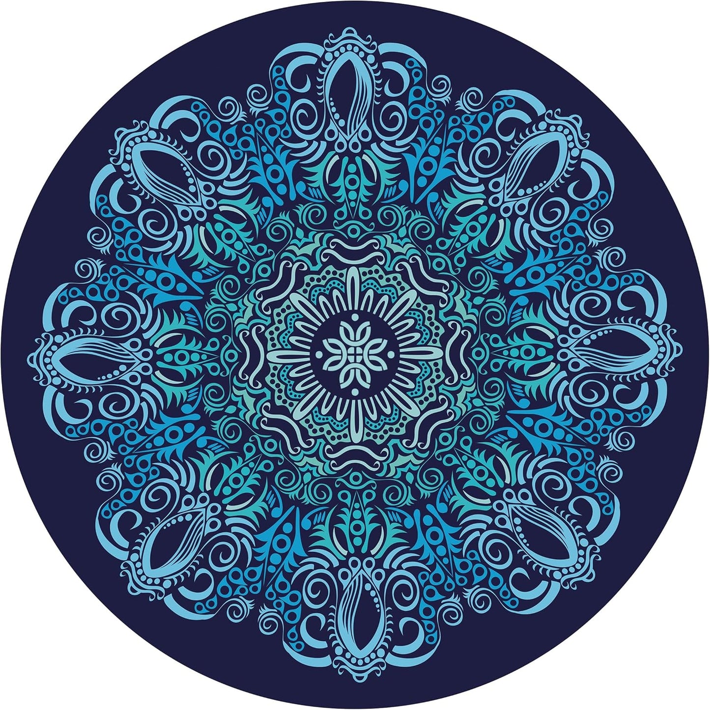 Pilates Mat Round Oversize Yoga Mat Suede Rubber Non-Slip Dia 140cm Exercise Mat Meditation Mat Workout Mat for Home Outdoor