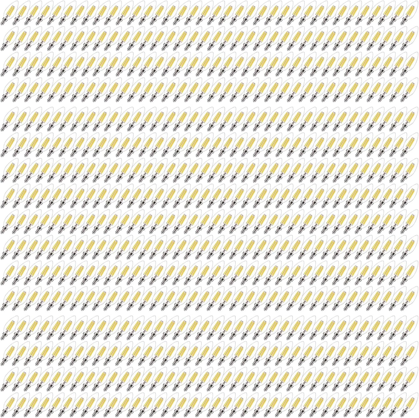 FLSNT 576 Pack B11 E12 LED Candelabra Bulbs, 40W Equivalent Dimmable Chandelier Light Bulbs, 5000K Daylight, 82 CRI, UL & CA65 Listed, Energy Saving Candle Bulbs for Wholesale and Commercial Projects