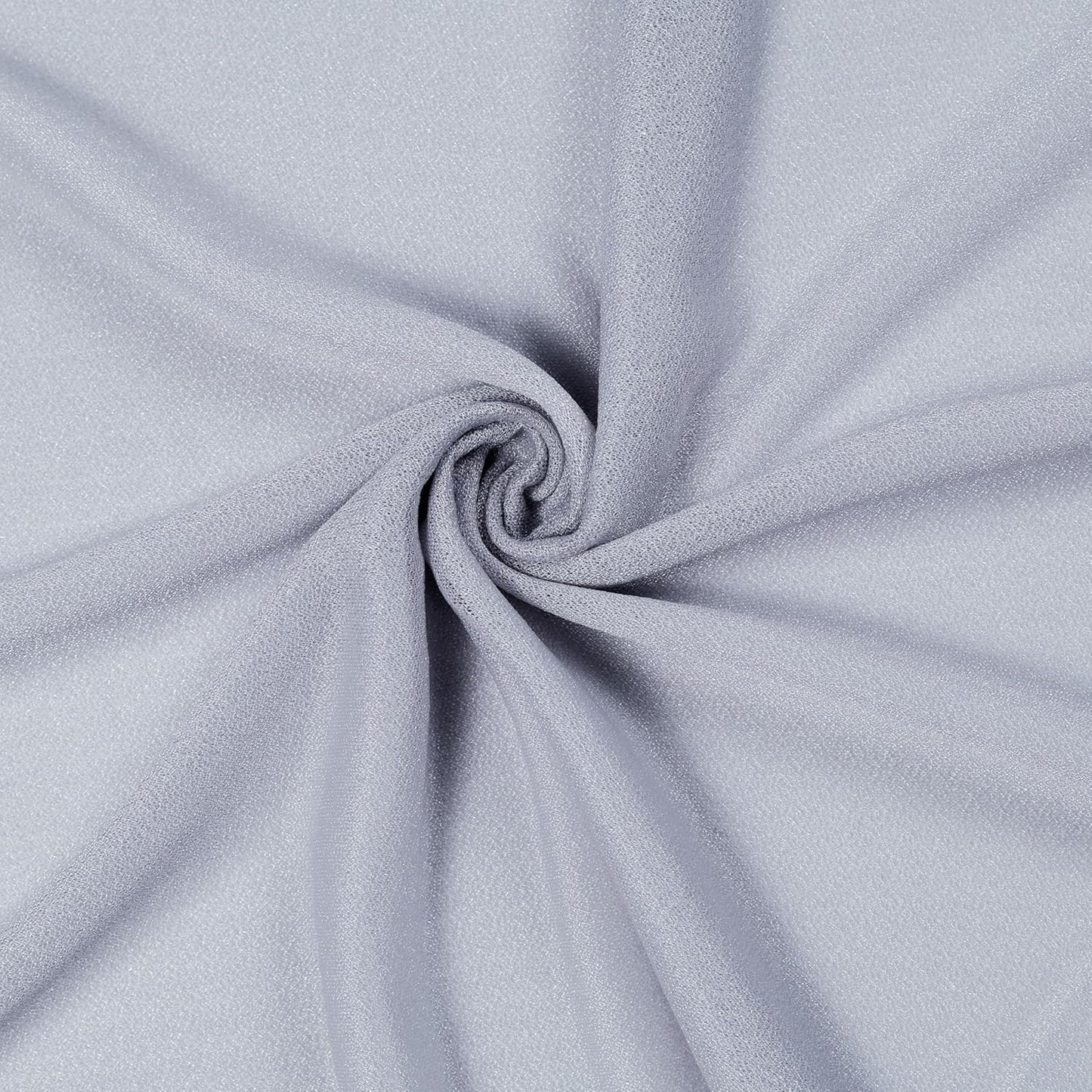 VDS Pack of 2 Panel (30 Inch X 30 Feet) Wedding Arch Draping Fabric Sheer Chiffon Fabric Drapery for Wedding Ceremony Reception Swag Backdrop Canopy Chuppah ARBO Altars Decoration (Cool Grey)