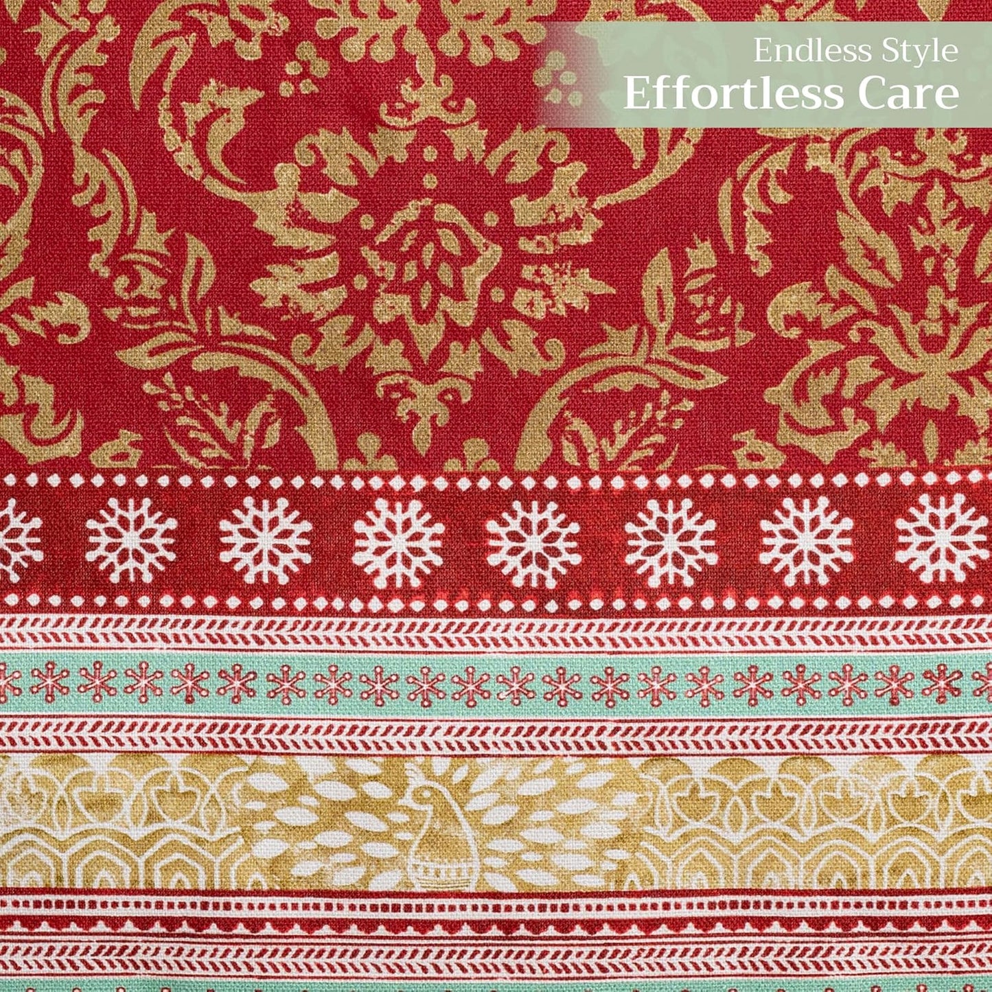 Maison d' Hermine Table Runner 100% Cotton Single Layer Table Runners 72 inches Long for Thanksgiving Christmas Decorations Home Kitchen Dining Party Wedding (Sofia, 14.5" x 72")