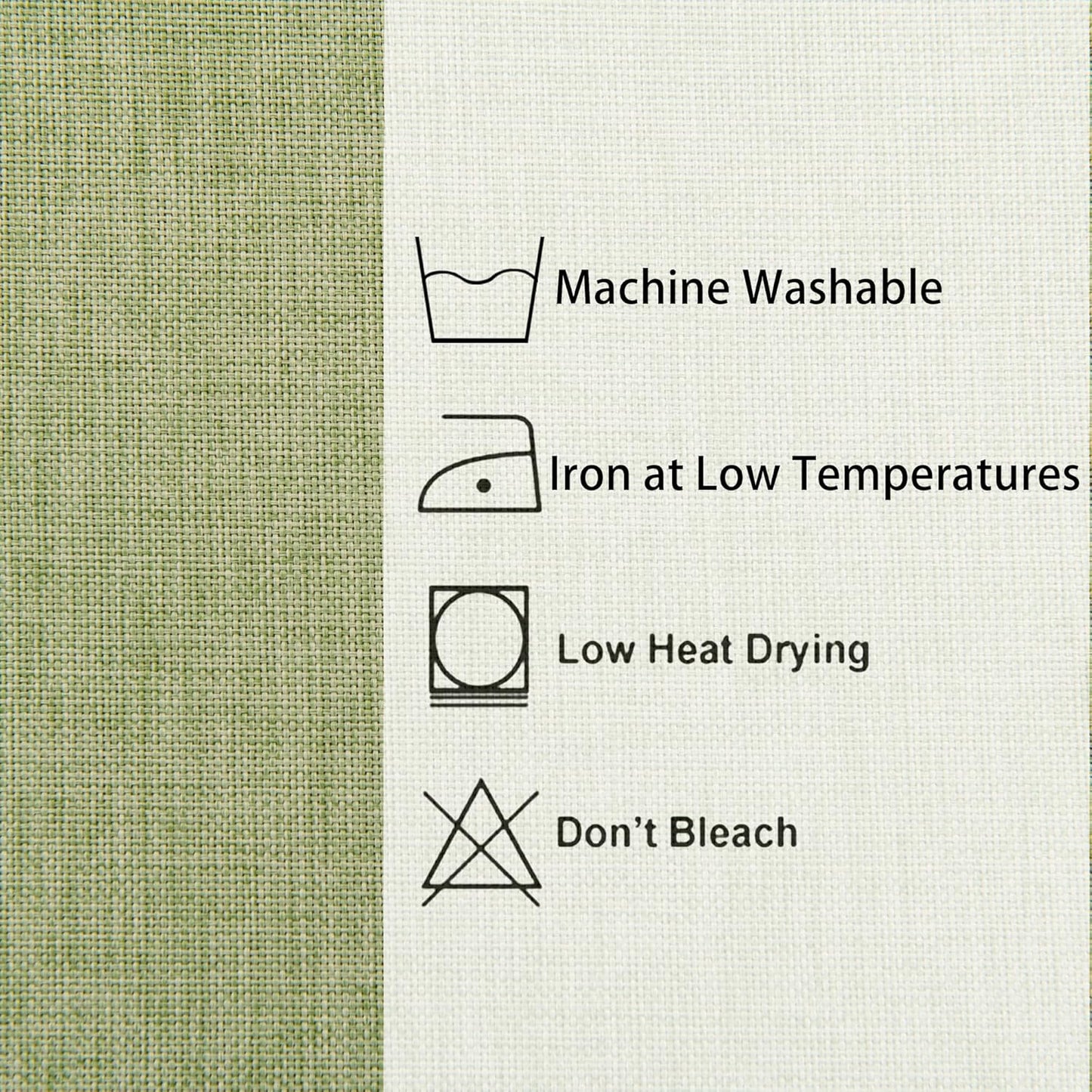 Hiasan 2 Pack Faux Linen Rectangle Tablecloth - Wrinkle and Stain Resistant Washable Table Cloth for Kitchen Dining Room Holiday Table Cover for Party Dinner, Green, 90 x 132 Inch