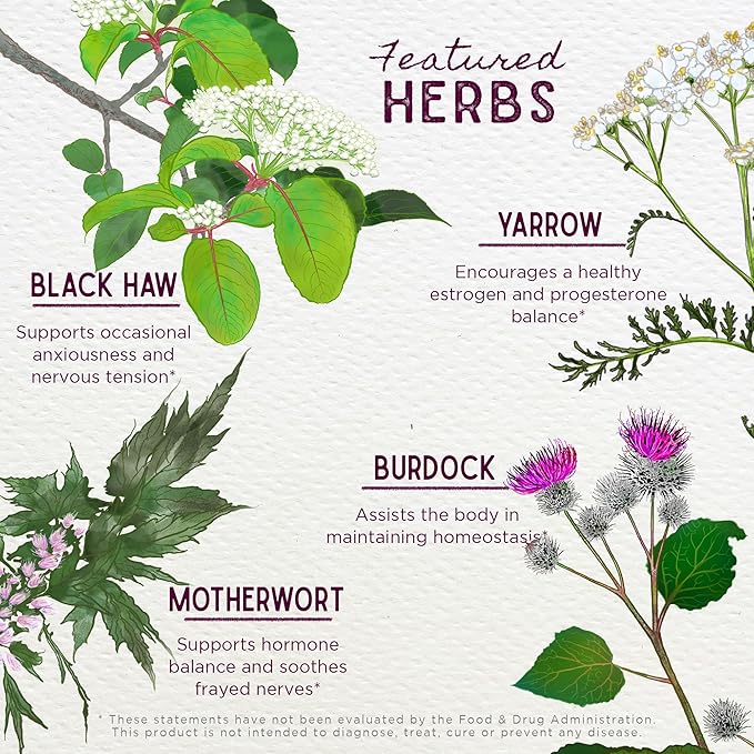 WishGarden Herbs ReBalance After Birth Hormonal - Plant-Based Herbal Supplement with Vitex Berry & Motherwort Supports Healthy Postpartum Hormone Levels and Postnatal Hormone Balance, 4oz