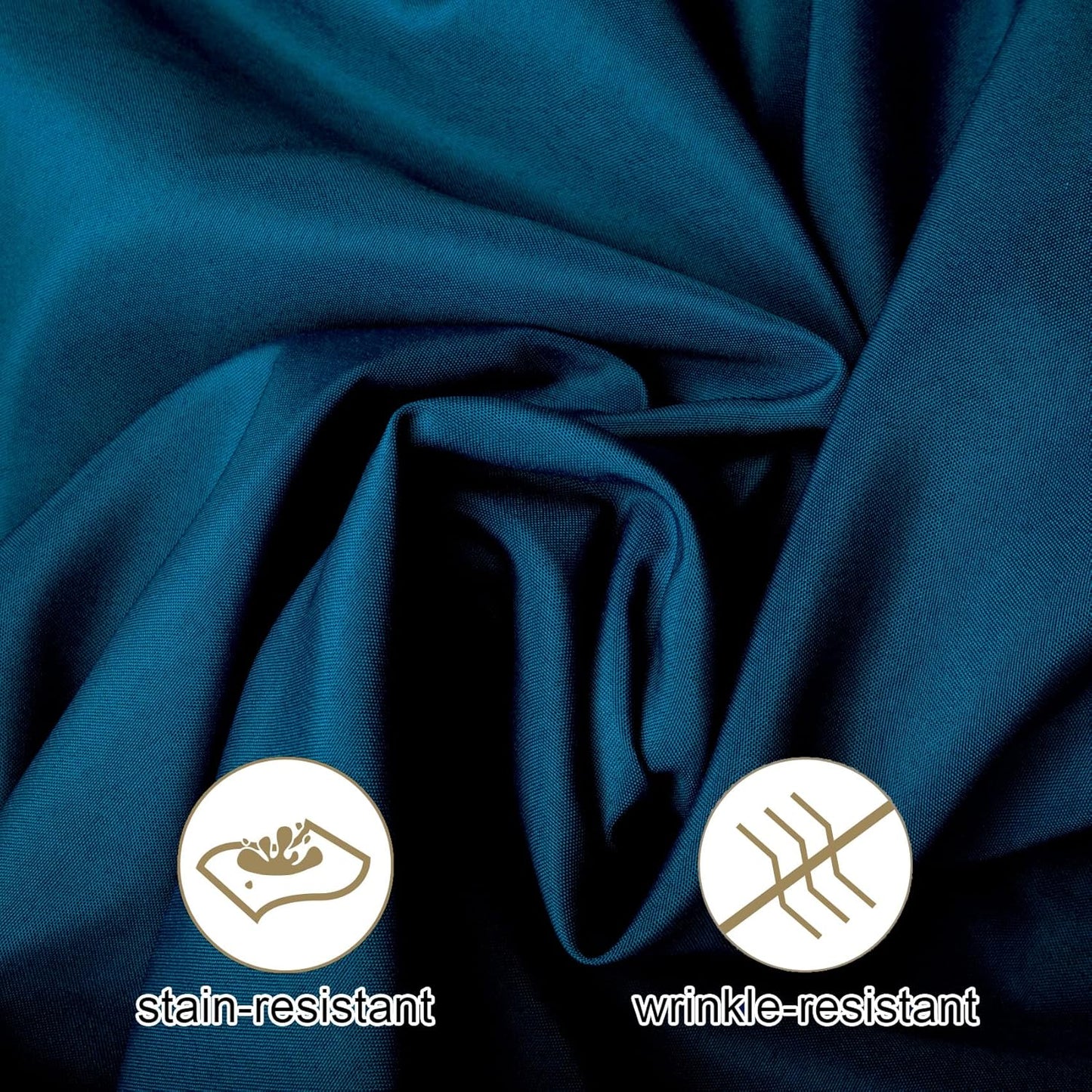 Ascoza 2pack 90 Inch Peacock Blue Round Tablecloth in Washable Polyester Fabric for Wedding/Banquet/Restaurant/Parties…