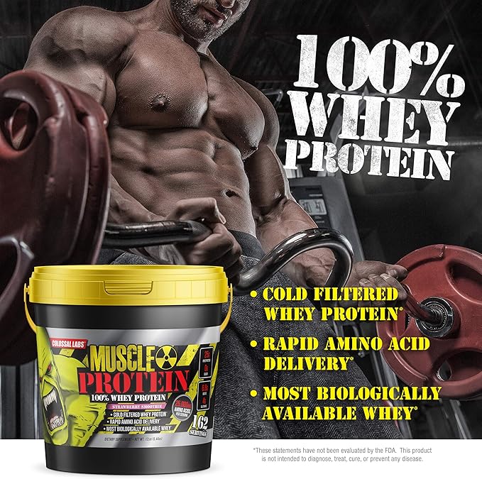 Muscle Protein Whey Powder [12 lbs/Pack of 1]–Cookies n Cream Protein Powder, Cold Filtered, 25g Pure Protein, 6.6g BCAAs (Packaging May Vary)