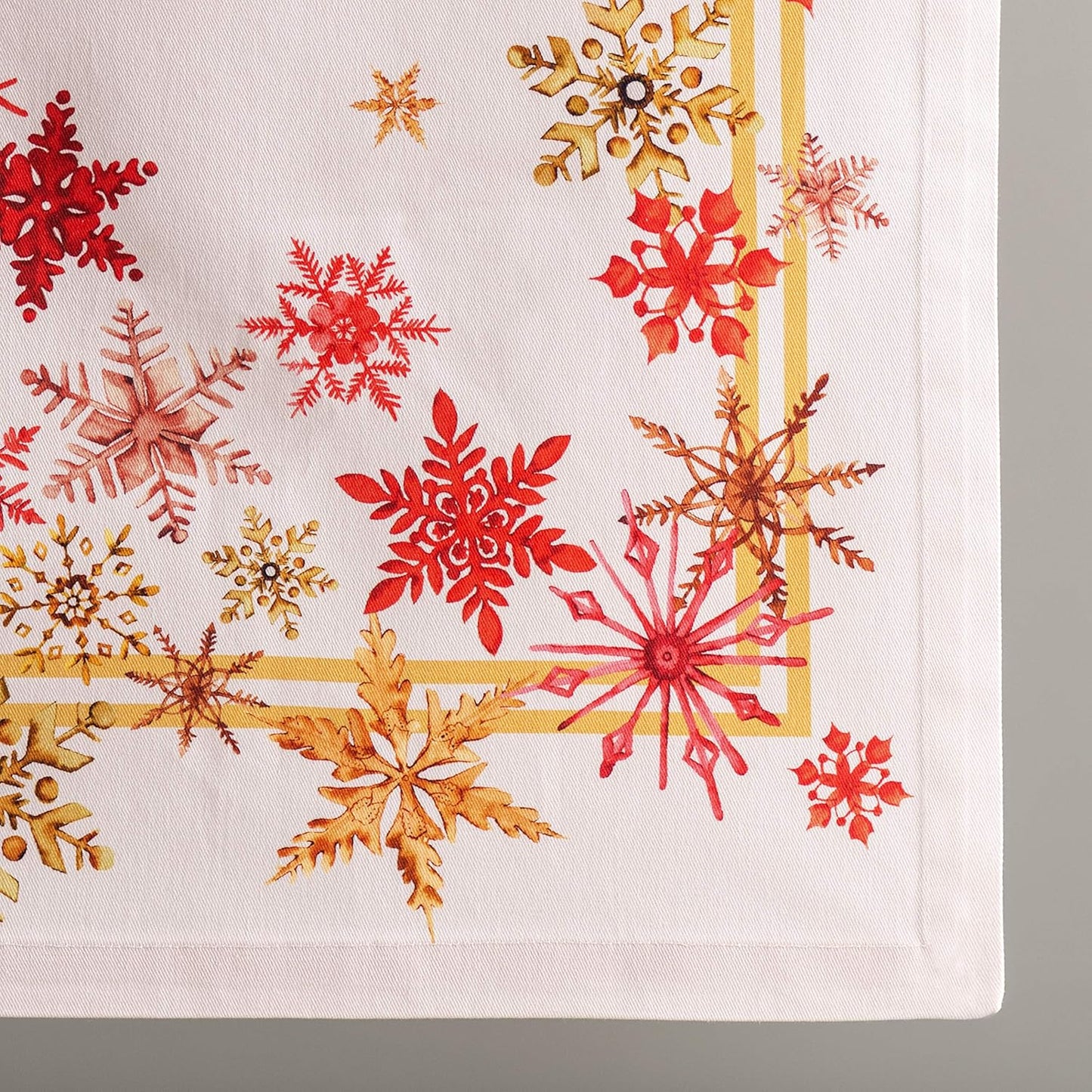 Maison d' Hermine Table Runner 100% Cotton Single Layer Table Runners 60 inches Long for Thanksgiving Christmas Decorations Home Kitchen Dining Party Wedding (Crystal Star, 14.5" x 60")