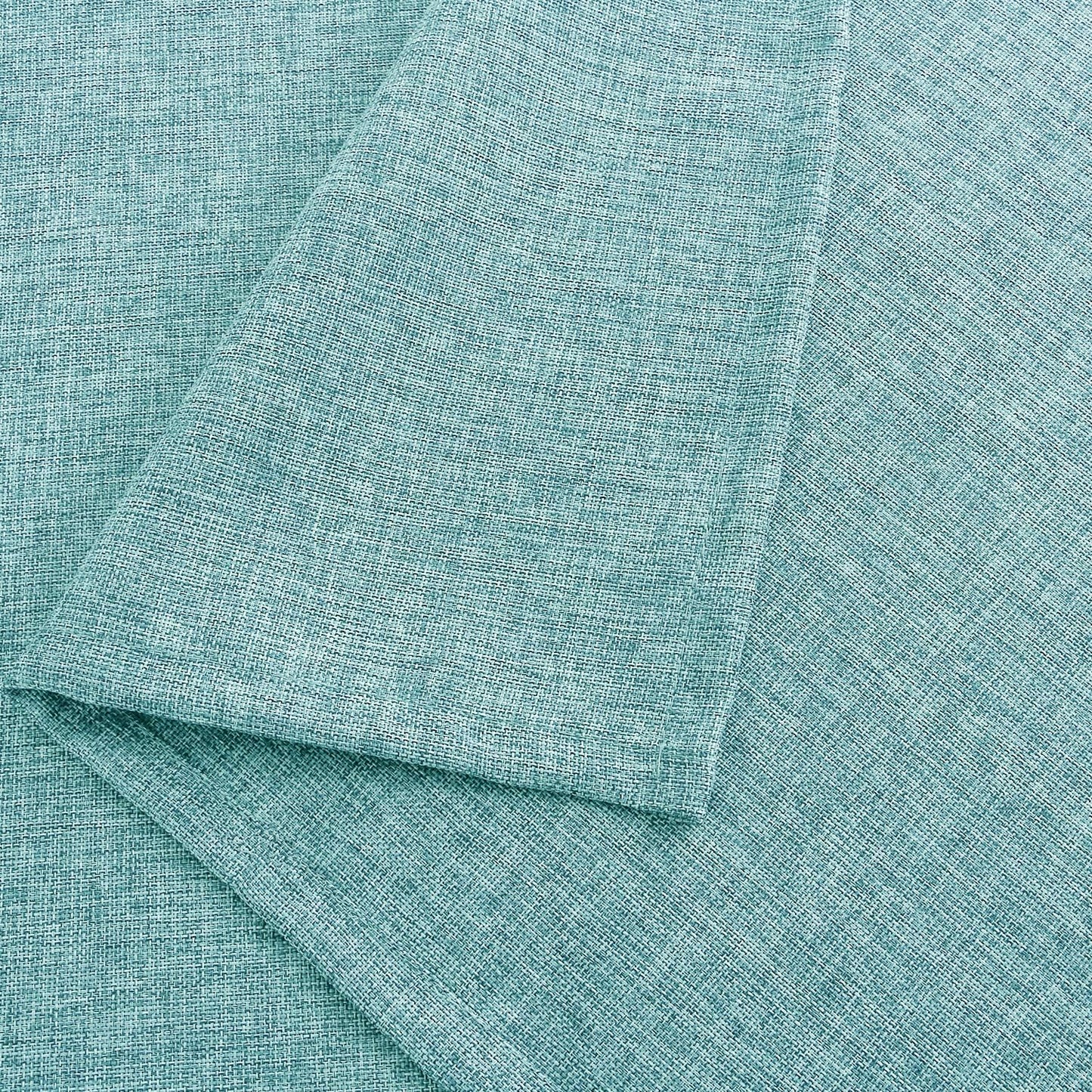 Hiasan Faux Linen Square Tablecloth - Wrinkle and Stain Resistant Washable Table Cloth for Kitchen Dining Room Holiday Table Cover for Party Dinner, Aqua, 30 x 30 Inch