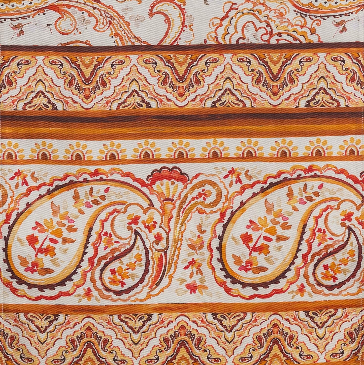 Maison d' Hermine Table Runner 100% Cotton Single Layer Table Runners 48 inches Long for Thanksgiving Christmas Decorations Home Kitchen Dining Party Wedding (Palatial Paisley, 14.5" x 48")